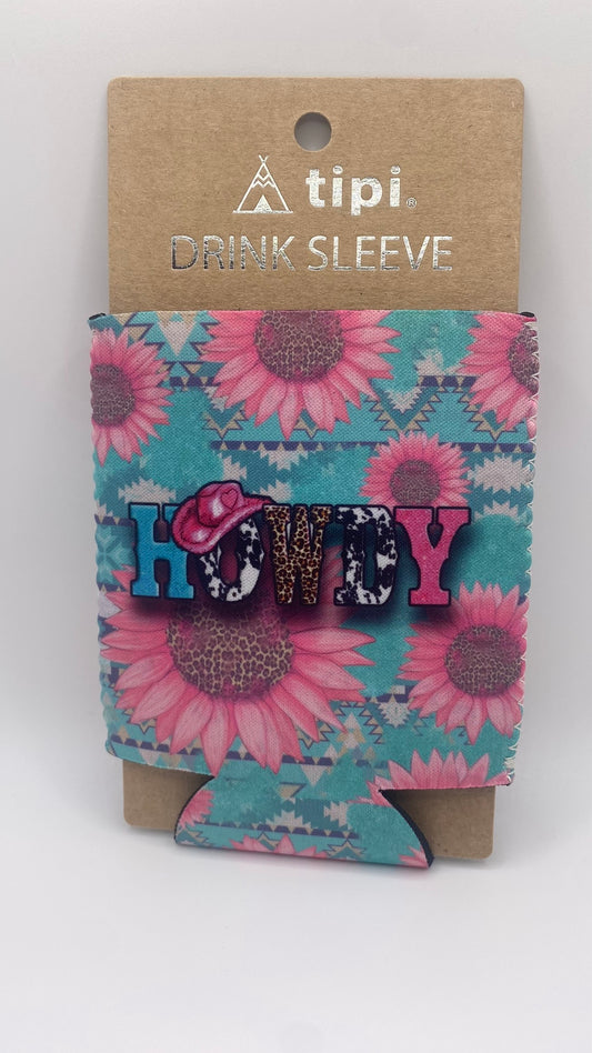 Howdy drink sleeve koozie