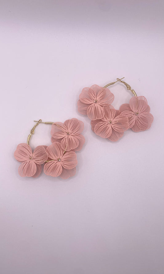 Blooming in pink earrings