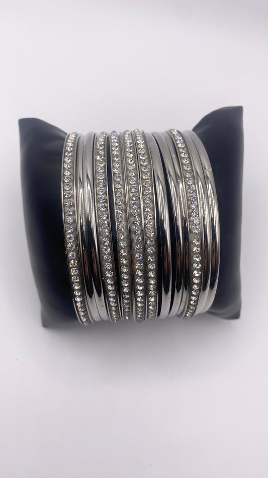 13 piece sparkly bangle set