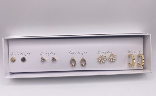 5 piece earring set